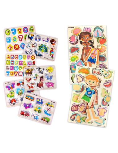 Rompecabezas Montessori QUOKKA - 8 Piezas de Madera Educativos