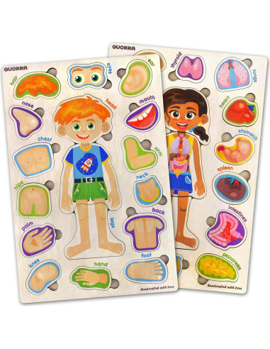 Rompecabezas Montessori QUOKKA - 8 Piezas de Madera Educativos