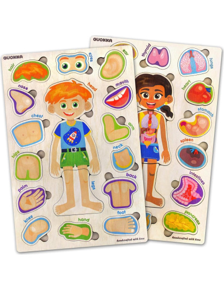 Rompecabezas Montessori QUOKKA - 8 Piezas de Madera Educativos