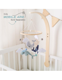 Móvil Montessori para Cuna Ikubigu Ballena Azul 22.86x13.97cm 2