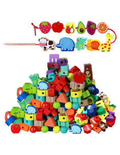 Juguetes Educativos de Madera Shappy 139 Piezas Enhebrar
