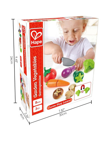Hape Verduras de Jardín - Juego de Cocina de Madera para Niños