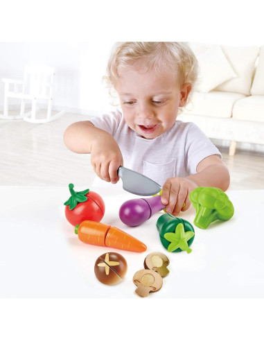 Hape Verduras de Jardín - Juego de Cocina de Madera para Niños