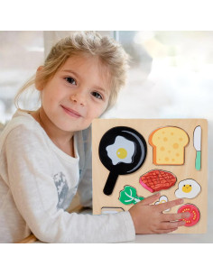 Rompecabezas de Madera Adena Montessori Comida Falsa 0.71 kg 2