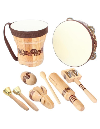 Juego de Instrumentos Musicales de Madera Kallwong para Niños