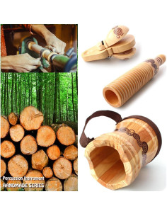 Juego de Instrumentos Musicales de Madera Kallwong para Niños 2