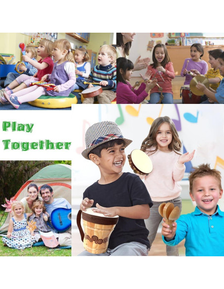 Juego de Instrumentos Musicales de Madera Kallwong para Niños
