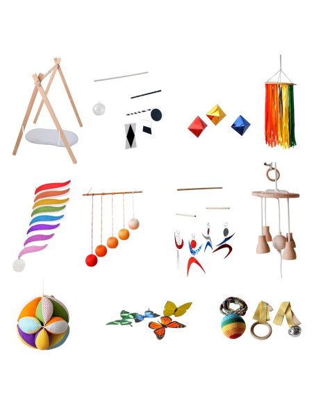 Conjunto de Móviles Montessori para Bebés 0-6 meses