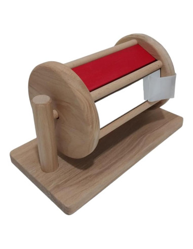 Tambor Giratorio Montessori de Madera Arcoíris 22x12cm