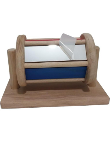 Tambor Giratorio Montessori de Madera Arcoíris 22x12cm