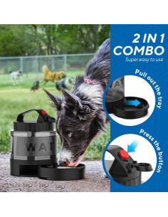 Botella de Agua para Perros lesotc 1.6L Portátil y a Prueba de Fugas 2