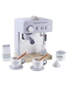 Juego de Cafetera de Madera para Niños - 18 Piezas Montessori