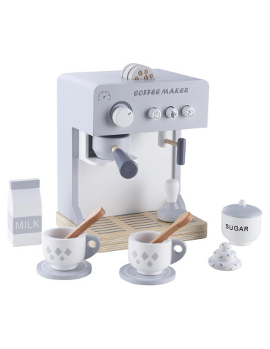 Juego de Cafetera de Madera para Niños - 18 Piezas Montessori