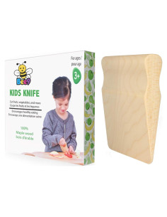 Cuchillo de Madera para Niños Bee9 - Herramienta de Cocina Montessori