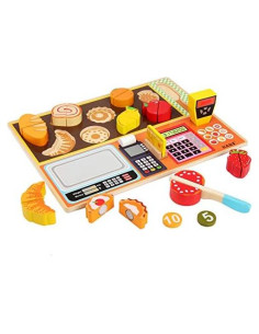 Juego de Comida de Madera VIESMUMU para Cortar y Jugar 3-6 Años