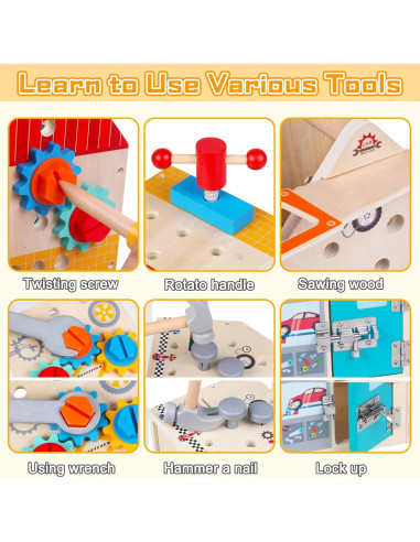 Kit de Herramientas Montessori ALLABC - 33 Piezas para Niños