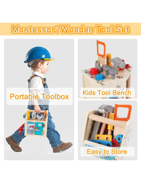 Kit de Herramientas Montessori ALLABC - 33 Piezas para Niños