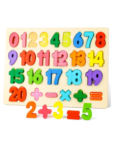 Rompecabezas de Madera LOVESTOWN Montessori Números y Formas