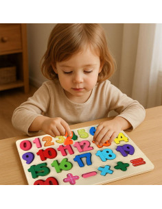 Rompecabezas de Madera LOVESTOWN Montessori Números y Formas 2