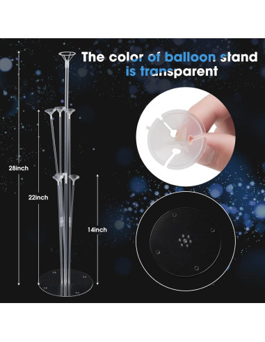 Kit Soporte para Globos 4 Juegos Voircoloria Decoración Fiesta