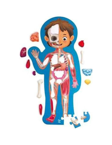 Rompecabezas Educativo Cuerpo Humano Hape 60 Piezas Madera