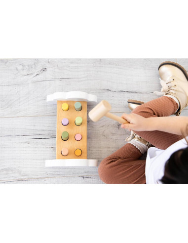 Banco de Martillo Montessori Pearhead - Juguete de Madera 12m+