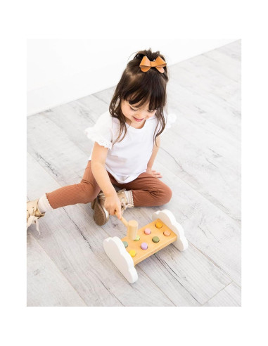 Banco de Martillo Montessori Pearhead - Juguete de Madera 12m+