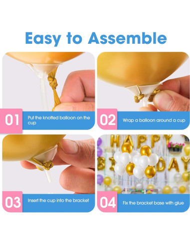 Kit Soporte para Globos 4 Juegos Voircoloria Decoración Fiesta