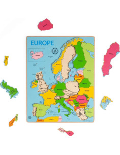 Rompecabezas de Madera Europa Bigjigs Toys 25 Piezas 0.54 kg 2