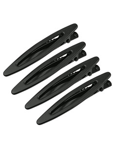 4 Clips de Pelo de Cocodrilo Metal KINGWEDDING 5.8cm Negro