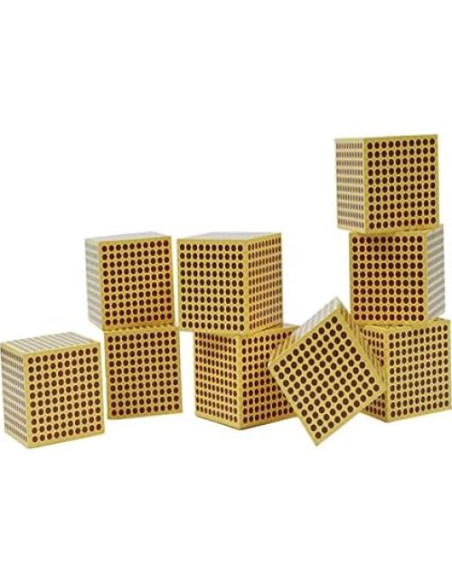 Juguetes Montessori 9 Cubos de Madera para Niños 3-4 Años Juguetes Montessori 9 Cubos de Madera para Niños 3-4 Años