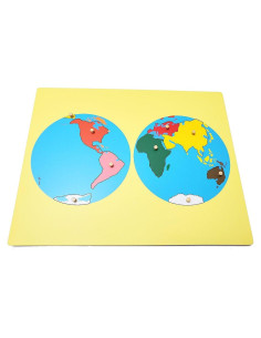 Rompecabezas de Madera Montessori Mapa del Mundo 58x47cm