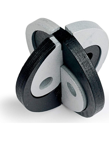 Sterling Games Rompecabezas de Madera 3-en-1 Tic Tac Toe 3D