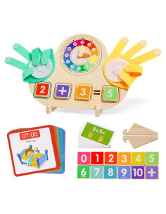 Juguetes de Aprendizaje Montessori ZJEFUNS - Bloques y Reloj