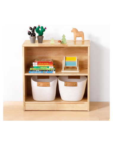 Estante Montessori OOOK 60 cm Madera Caucho Almacenamiento Juguetes