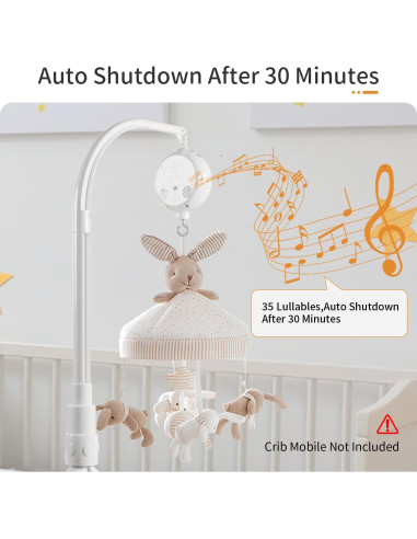 Caja de Música Móvil para Cuna FEISIKE AMB185 con 35 Canciones