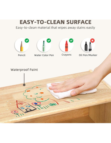 Estante Montessori OOOK 60 cm Madera Caucho Almacenamiento Juguetes