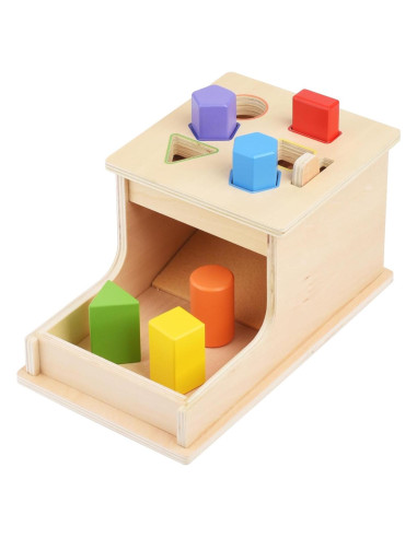Juguete Montessori WoodenEdu Caja de Permanencia Madera 12.7x25.4cm