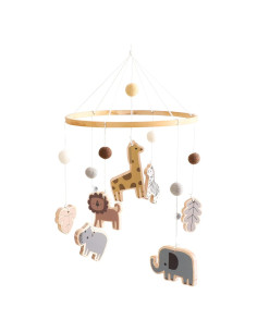Móvil para Cuna OESSUF de Algodón y Madera, Musical y Luminoso