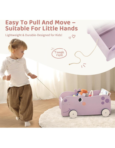 Estantería Montessori para Niños - Hipopótamo, 60x36.6 cm