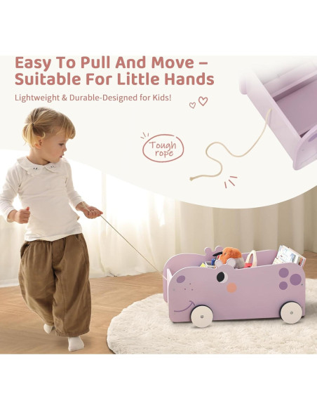 Estantería Montessori para Niños - Hipopótamo, 60x36.6 cm