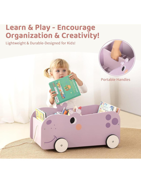 Estantería Montessori para Niños - Hipopótamo, 60x36.6 cm