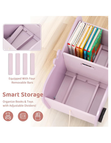 Estantería Montessori para Niños - Hipopótamo, 60x36.6 cm