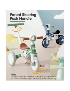 Triciclo 5 en 1 LOL-FUN para Niños 1-4 Años Menta 2