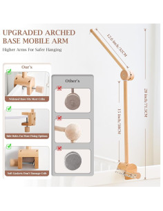 Brazo de Móvil para Cuna Hagámoslo - Madera Ajustable 71cm 2
