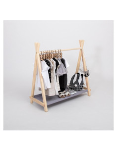 Armario Infantil Abierto Montessori 101cm con Perchero Teepee