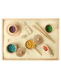 Conjunto de Cocina de Madera Blue Ginkgo - 9 Piezas Montessori
