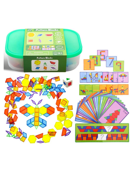 140 Bloques de Patrón Translúcidos Odoorgames para Niños