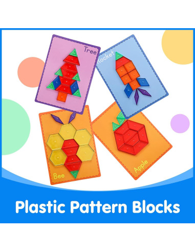 140 Bloques de Patrón Translúcidos Odoorgames para Niños