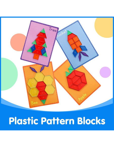 140 Bloques de Patrón Translúcidos Odoorgames para Niños